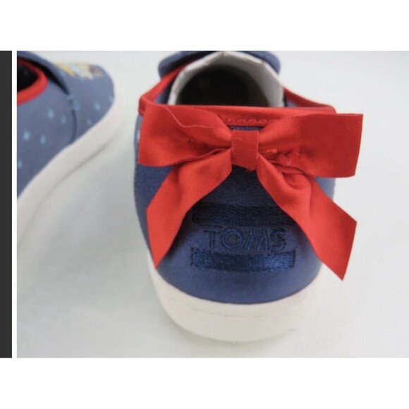 TOMS X Disney Snow White Blue Size 8 Women's Flats Slip On Canvas Shoes NEW - Picture 7 of 14